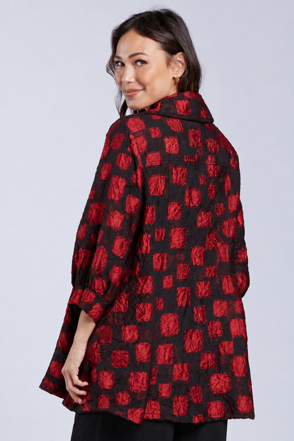 Sydney Project Brooke Button Down Collar Jacket - CJJ1130 - RED PEBBLES