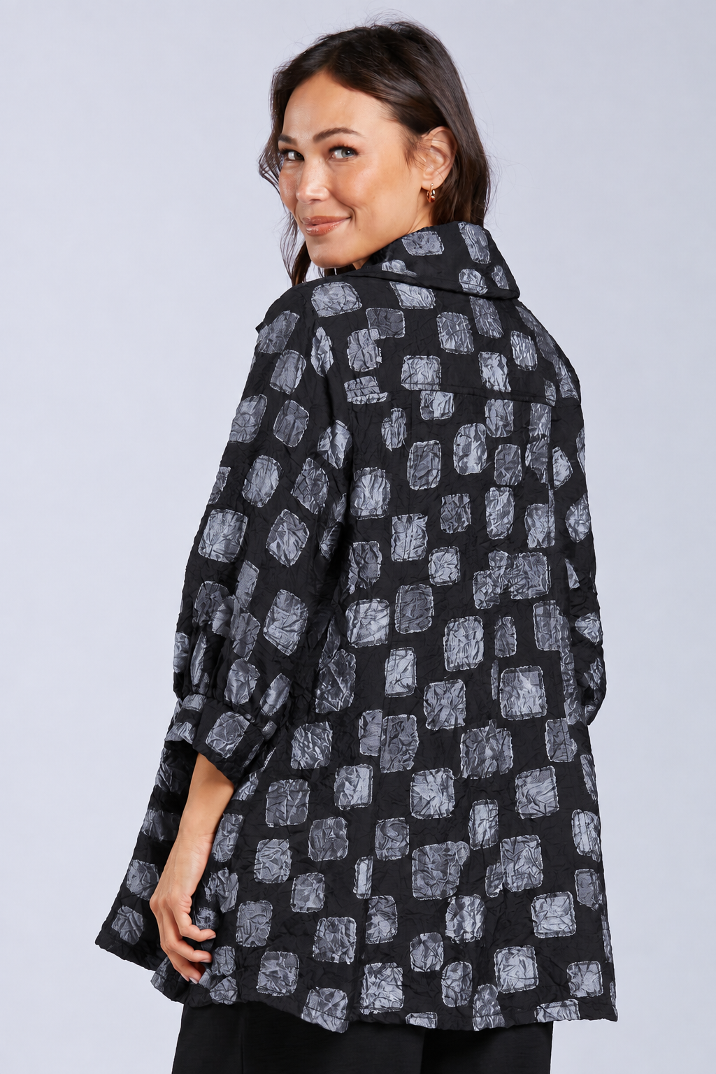 Sydney Project Brooke Button Down Collar Jacket - CJJ1130 - SILVER PEBBLES