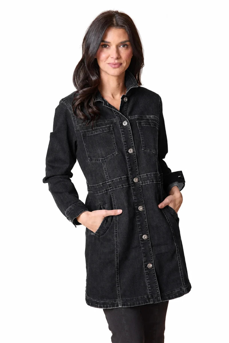 Habitat Stretch Denim City Jacket - 11419 - BLACK DENIM