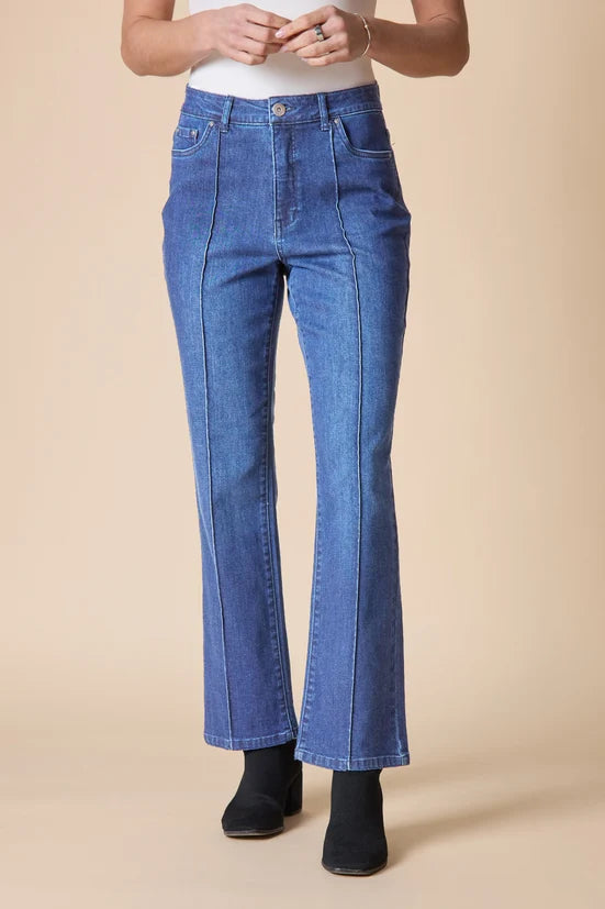 Habitat Stretch Denim Seamed Flare - 11466 - MEDIUM DENIM