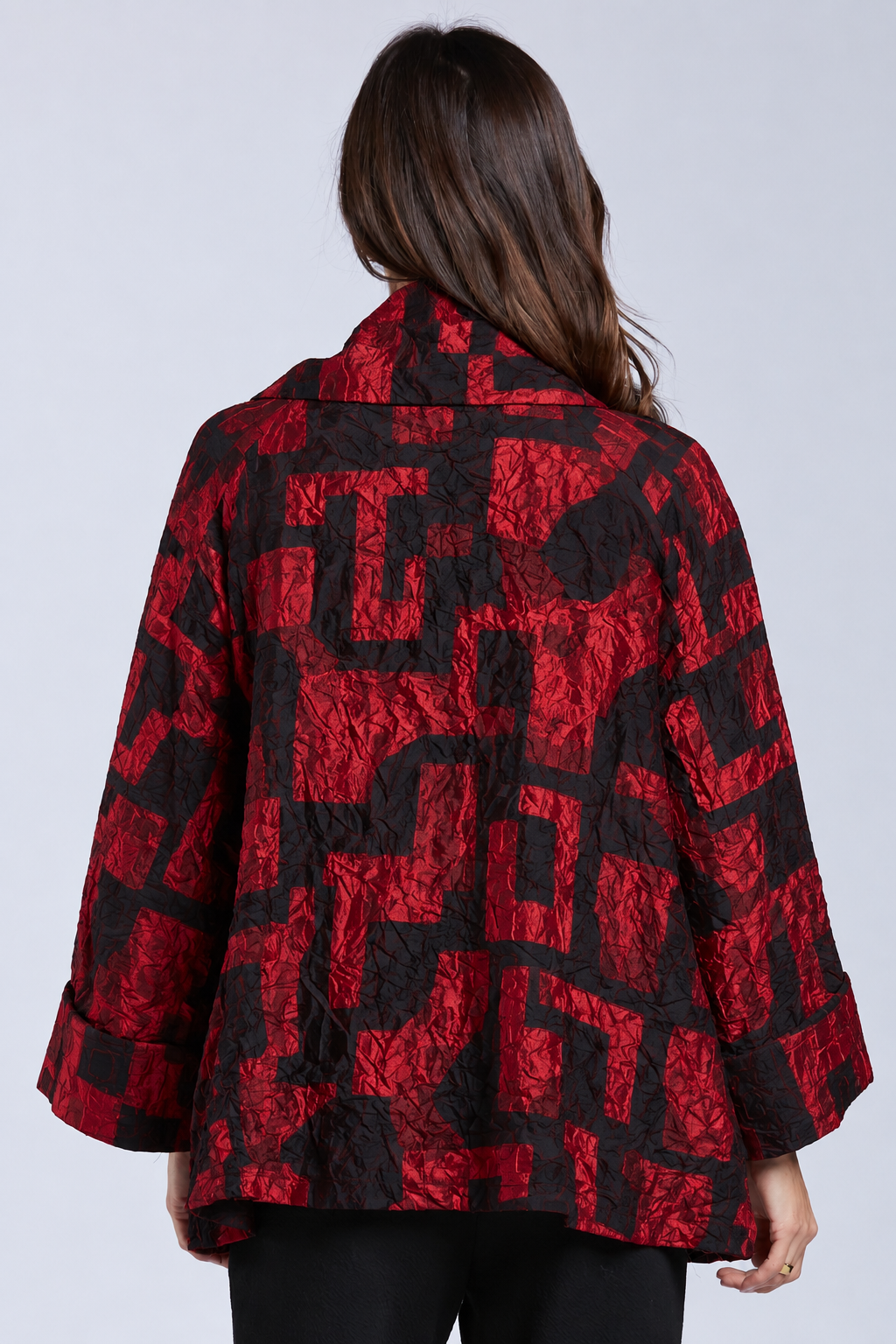 Sydney Project Ora Long Sleeve Cowl Neck Top - CJJ1153 - CRIMSON