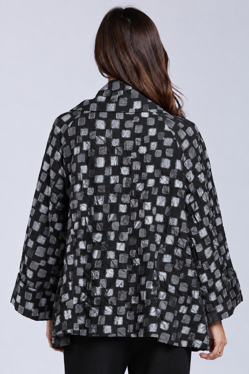 Sydney Project Ora Long Sleeve Cowl Neck Top - CJJ1153 - SILVER PEBBLES