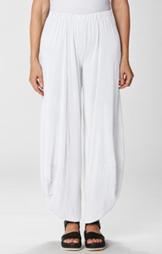 Sydney Project Allie Flowy Balloon Pants w/ Cuffed Bottoms - ITP115 - WHITE