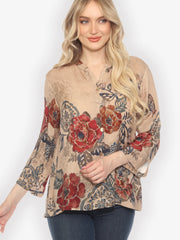 Citron "Bohemian Oriental" Silk Blouse - 1213BO