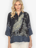 Citron "Chinoiserie Japan" Silk Blouse - 1213CJ