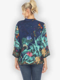 Citron "Dragonfly Lotus Turquoise" Silk Blouse - 1213DLT