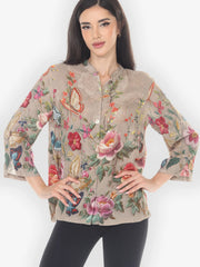 Citron "Embroidery Butterfly and Flower" Citron Style Blouse - 1213EBAF