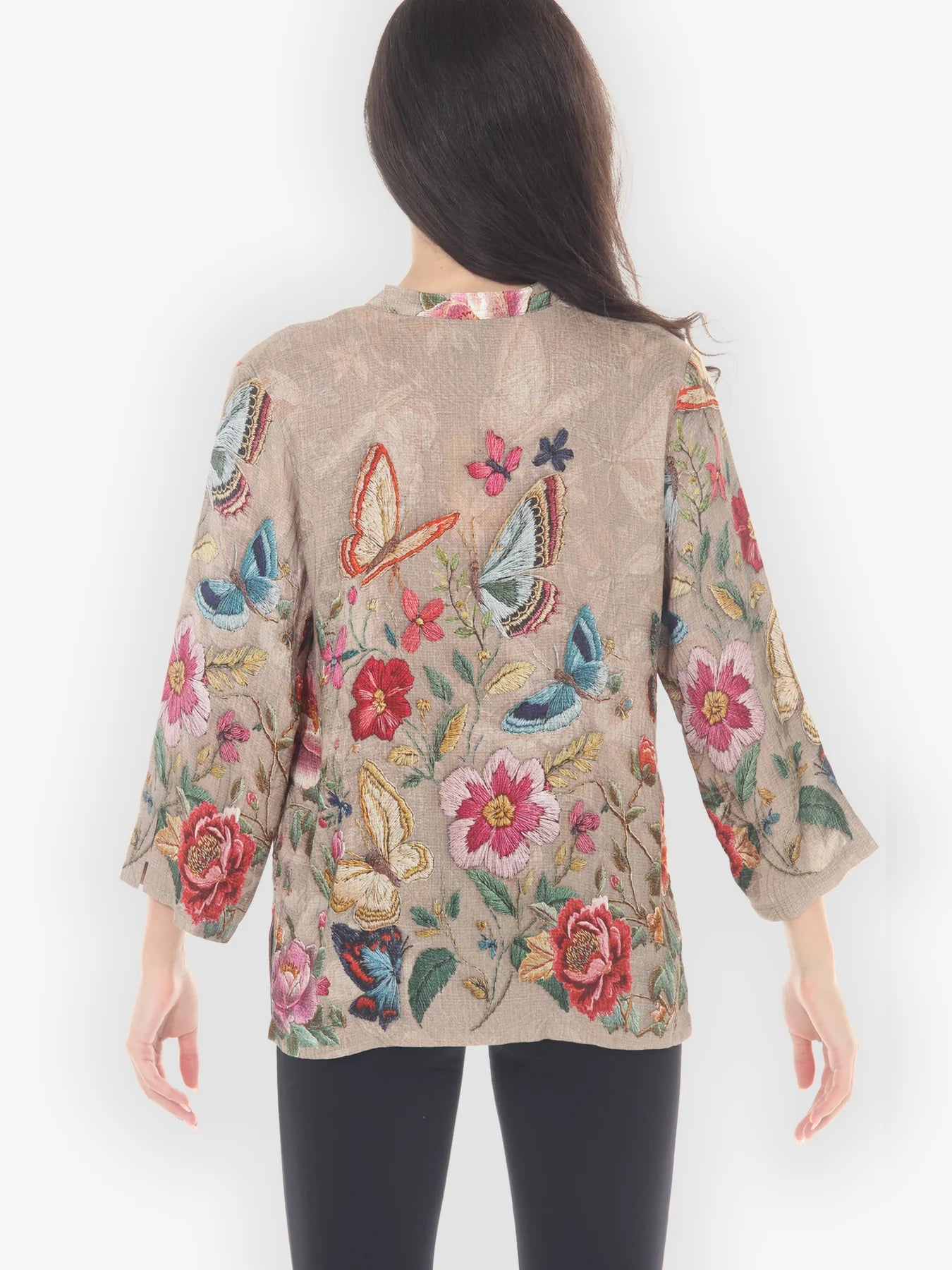 Citron "Embroidery Butterfly and Flower" Citron Style Blouse - 1213EBAF