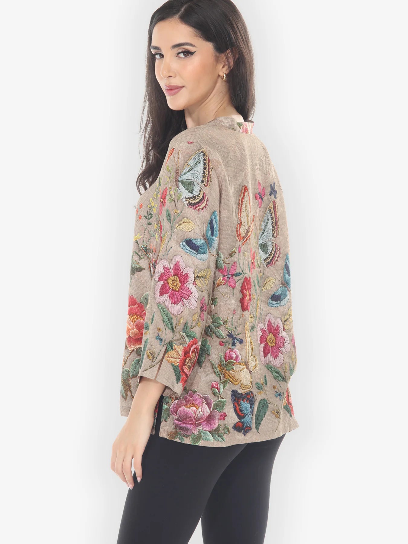 Citron "Embroidery Butterfly and Flower" Citron Style Blouse - 1213EBAF