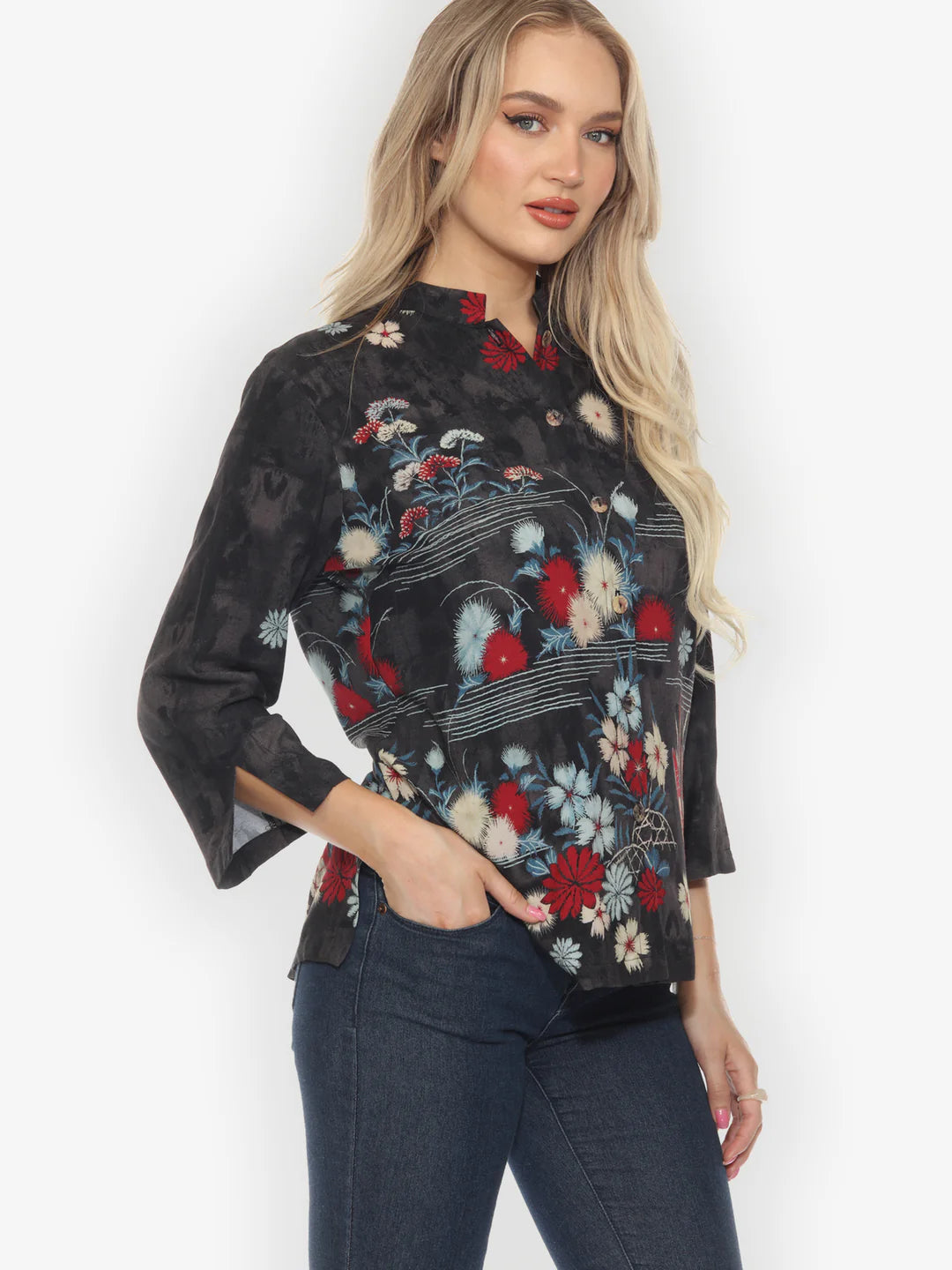 Citron "Earth Flower Fantasy" Blouse - 1213EFF