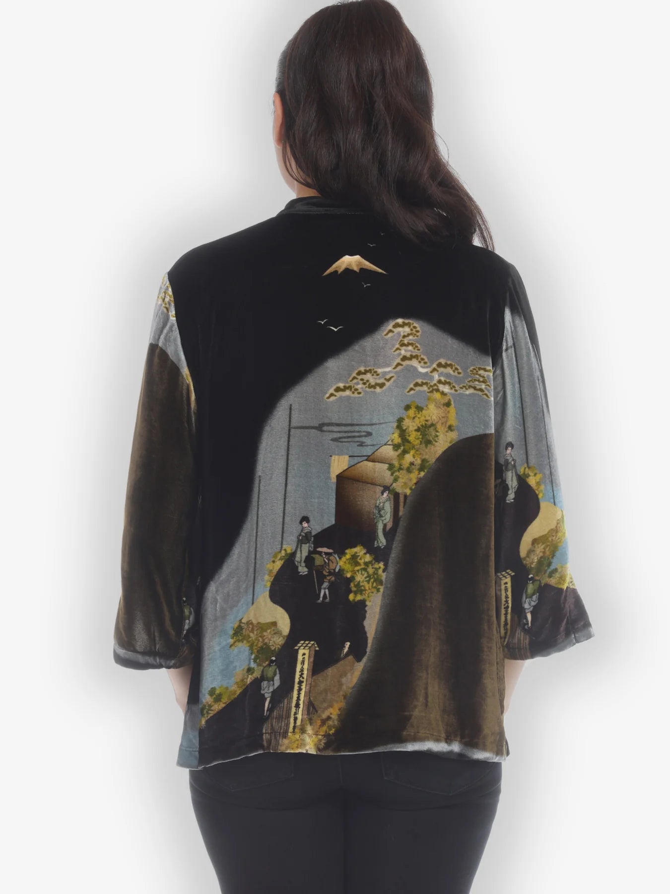 Citron "Edo Life of Japan" Silk Velvet Blouse - 1213ELJ