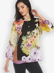 Citron "Fairy Tale Landscape" Silk Blouse - 1213FTL