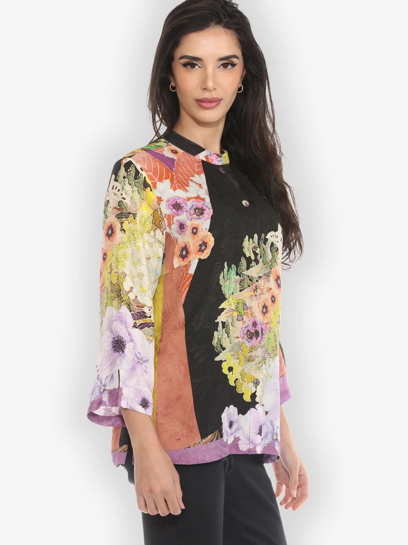 Citron "Fairy Tale Landscape" Silk Blouse - 1213FTL