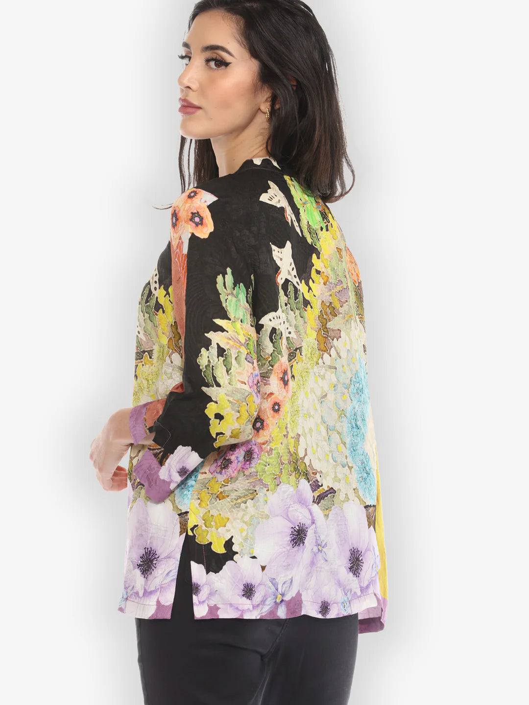 Citron "Fairy Tale Landscape" Silk Blouse - 1213FTL