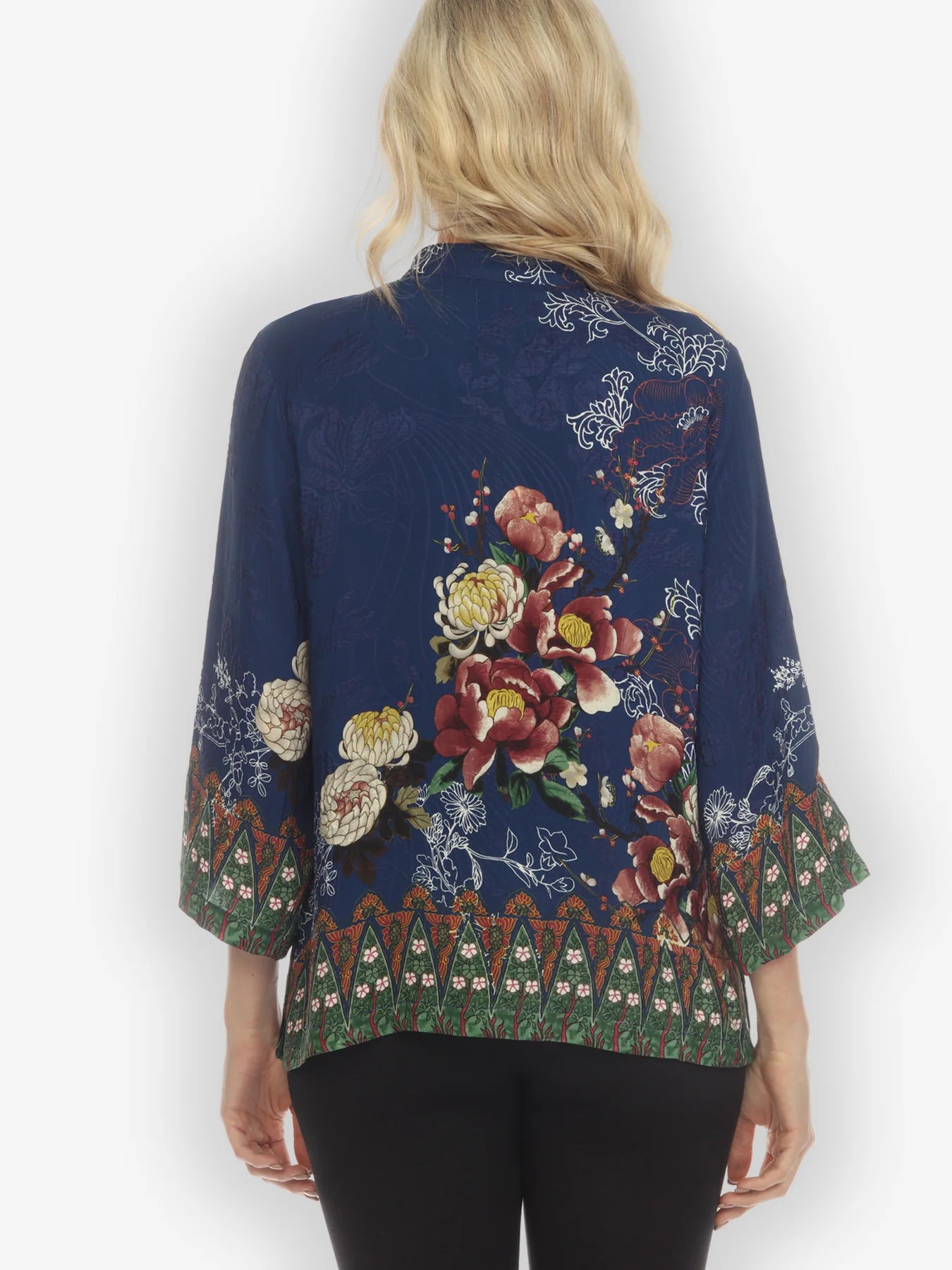 Citron "Mums and Border" Silk Blouse - 1213MAB
