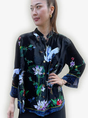 Citron "Happy Lotus Beauty" Silk Blouse - 1213HLB