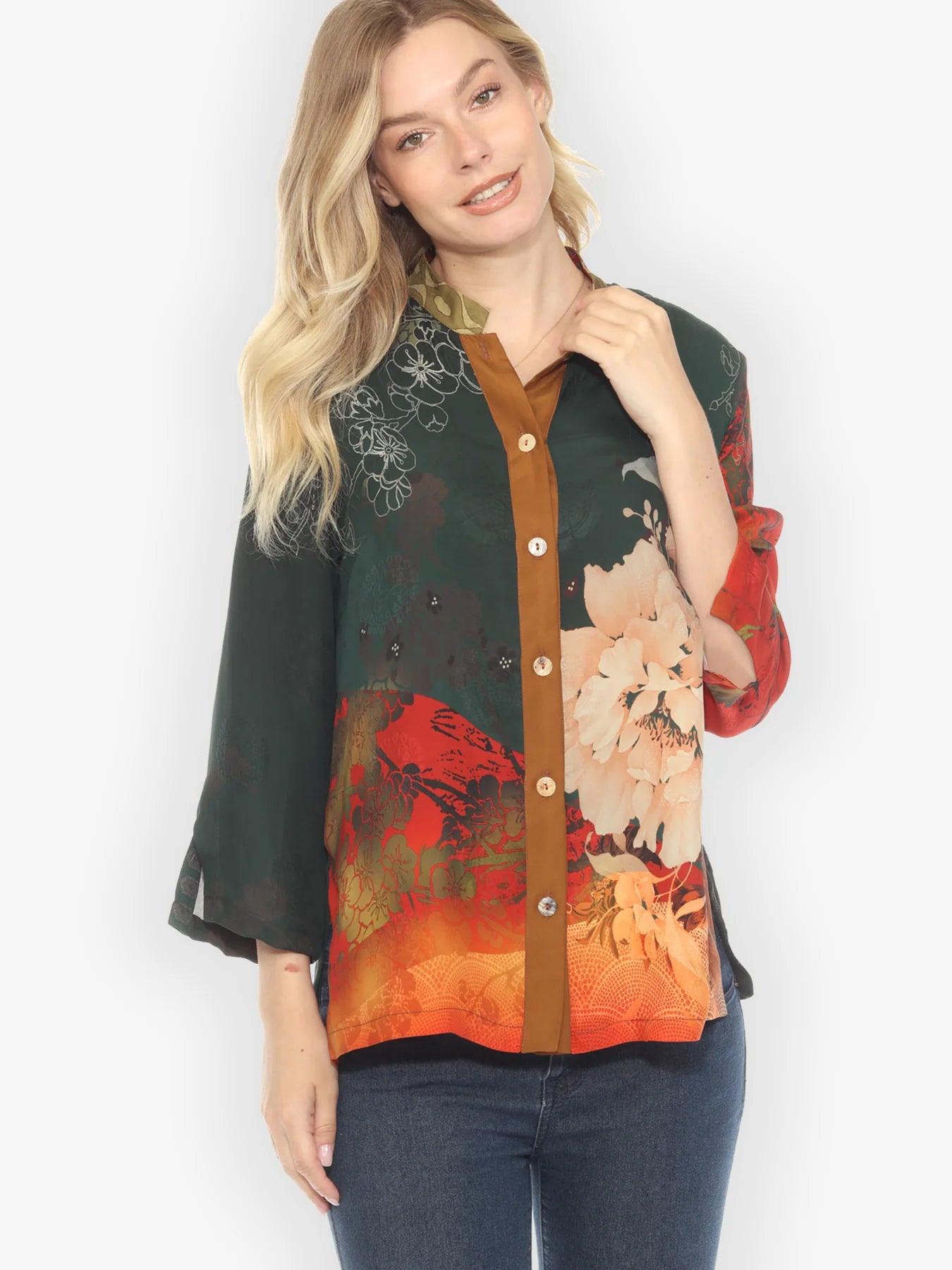 Citron "Nature Sunlight Classic Citron" Silk Blouse - 1213NS