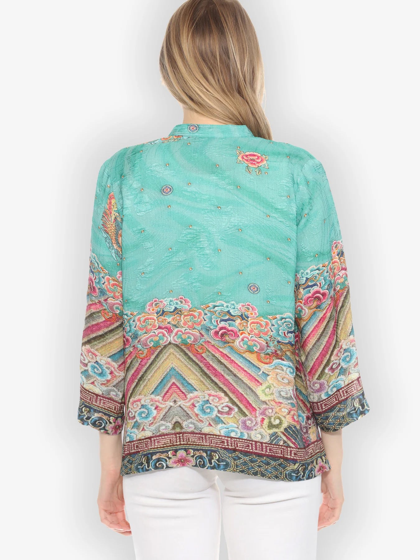 Citron "Royal Embroidery Robe" Silk Blouse - 1213RER