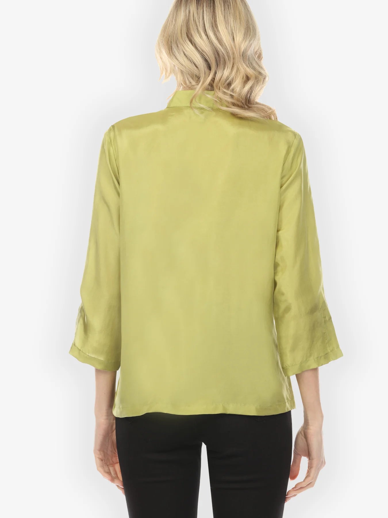 Citron "Solid Silk Lime Green" Silk Blouse - 1213SS-LG