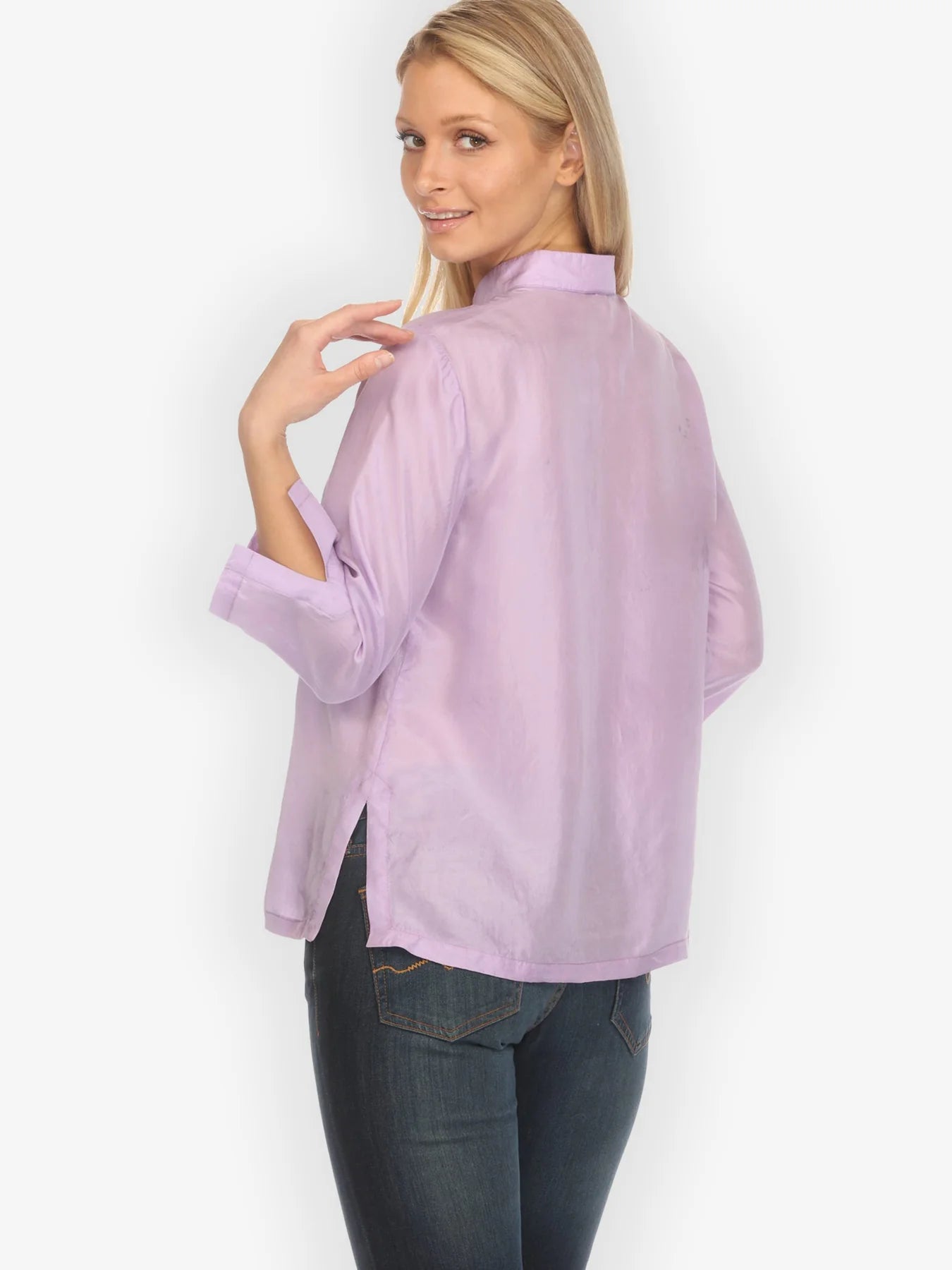 Citron "Solid Silk Light Lavender Blouse - 1213SS-LL