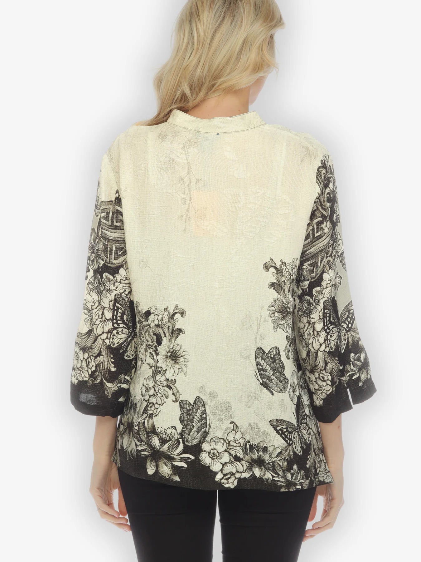 Citron "Tasteful Butterfly Art" Silk Blouse - 1213TBA