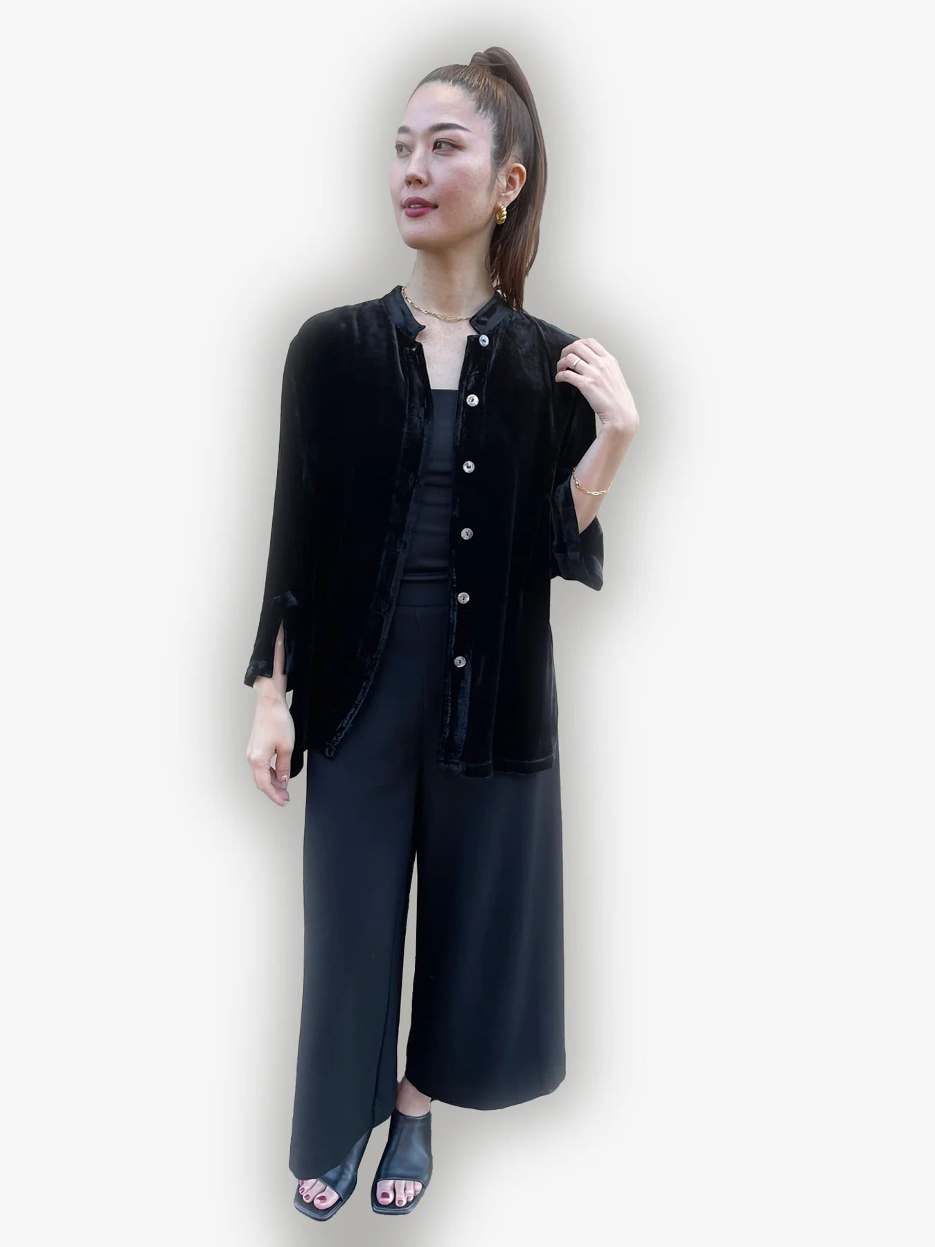 Citron "Classic Velvet Blouse/Jacket" Silk Blouse - 1213VLVT