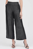 DAMEE WIDE LEG CHAMBRAY PANTS - 1222-BLK