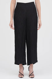 DAMEE WIDE LEG CRINKLE PANTS - 1223-BLK