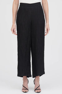 DAMEE WIDE LEG CRINKLE PANTS - 1223-BLK