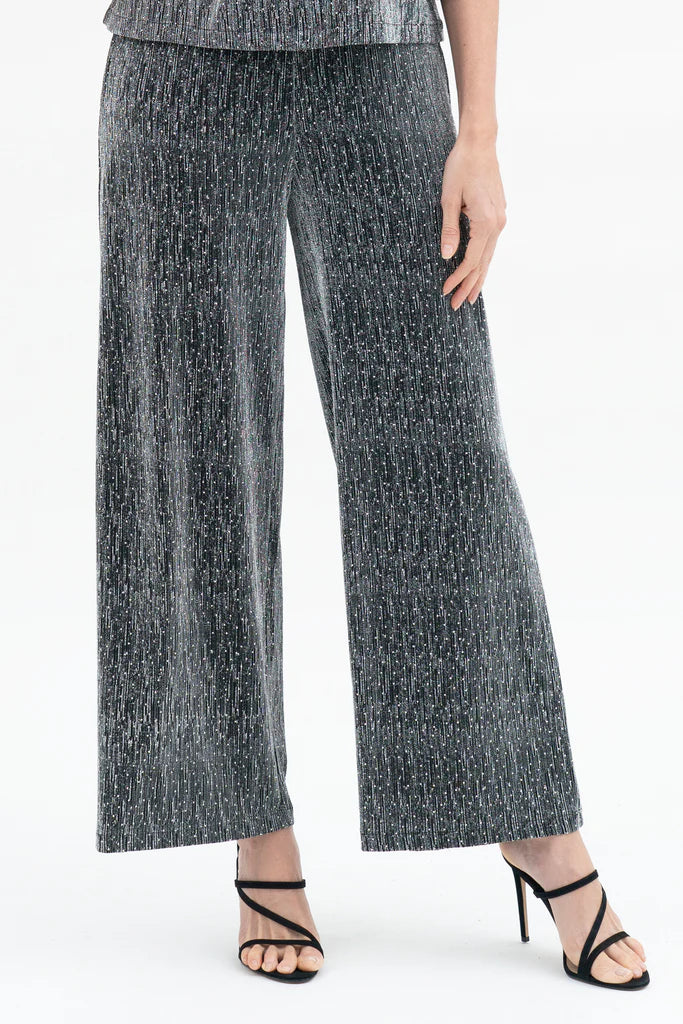 DAMEE WIDE LEG RHINESTONE PANTS - 1226 - SLV