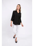 Fridaze AA161 - Short Tuxedo Linen Shirt