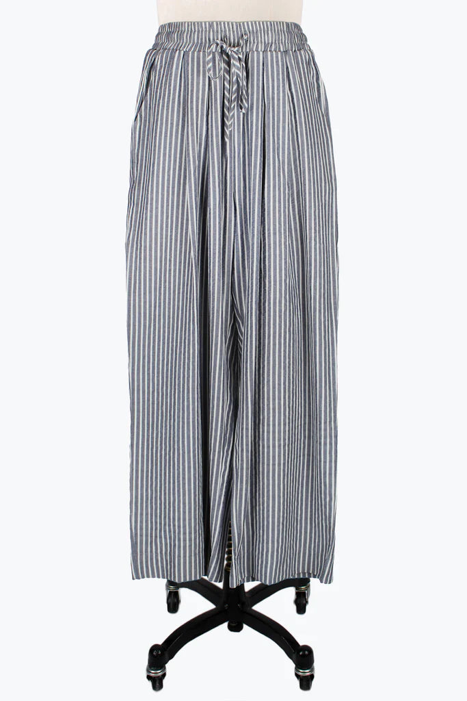 DAMEE STRIPE SEERSUCKER WIDE PANTS - 1231-DNM
