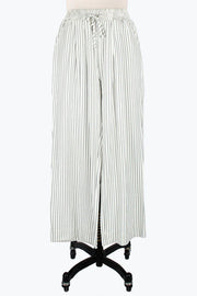 DAMEE STRIPE SEERSUCKER WIDE PANTS - 1231-WHT