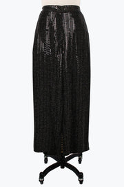 DAMEE DISCO SEQUIN WIDE LEG PANTS - 1234-BLK