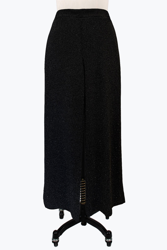 DAMEE JEWELED LUREX WIDE PANTS - 1237 - BLACK