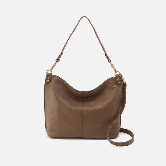 HOBO - Pier Shoulder Bag - DARK ELM IN POLISHED LEATHER