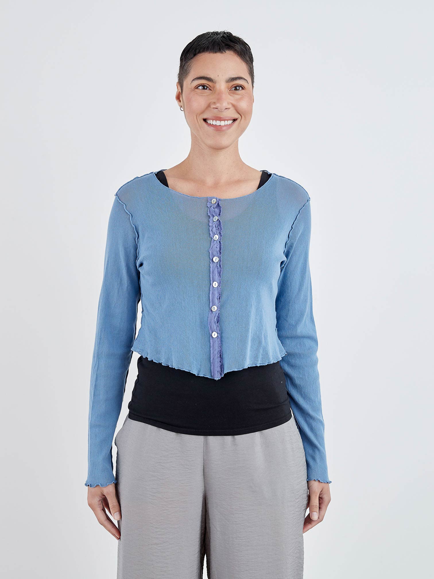 CUT LOOSE Tulle Crop Cardigan 1388445 - Main Image