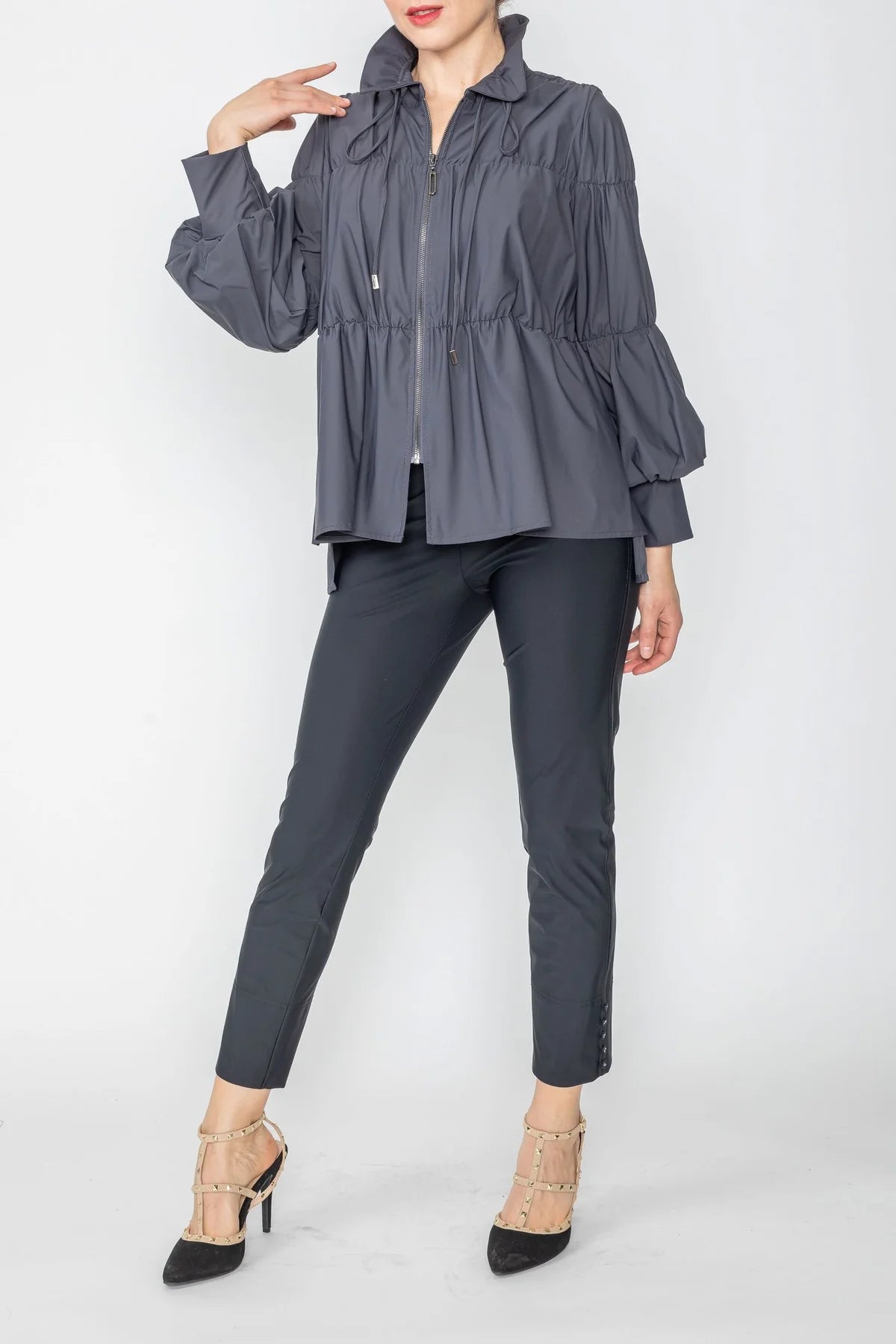 IC COLLECTION Jacket- 1395J- CHARCOAL