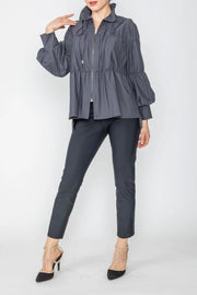 IC COLLECTION Jacket- 1395J- CHARCOAL