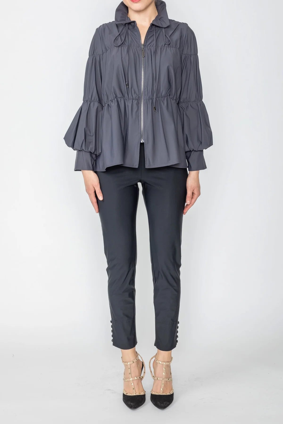 IC COLLECTION Jacket- 1395J- CHARCOAL