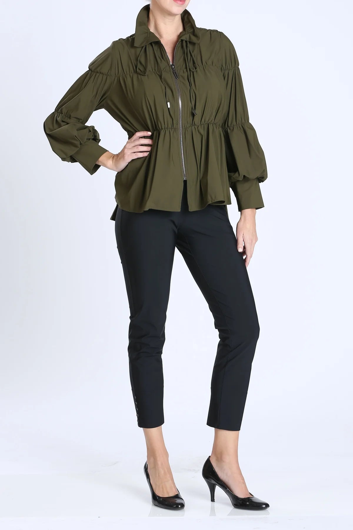 IC COLLECTION Jacket- 1395J- OLIVE