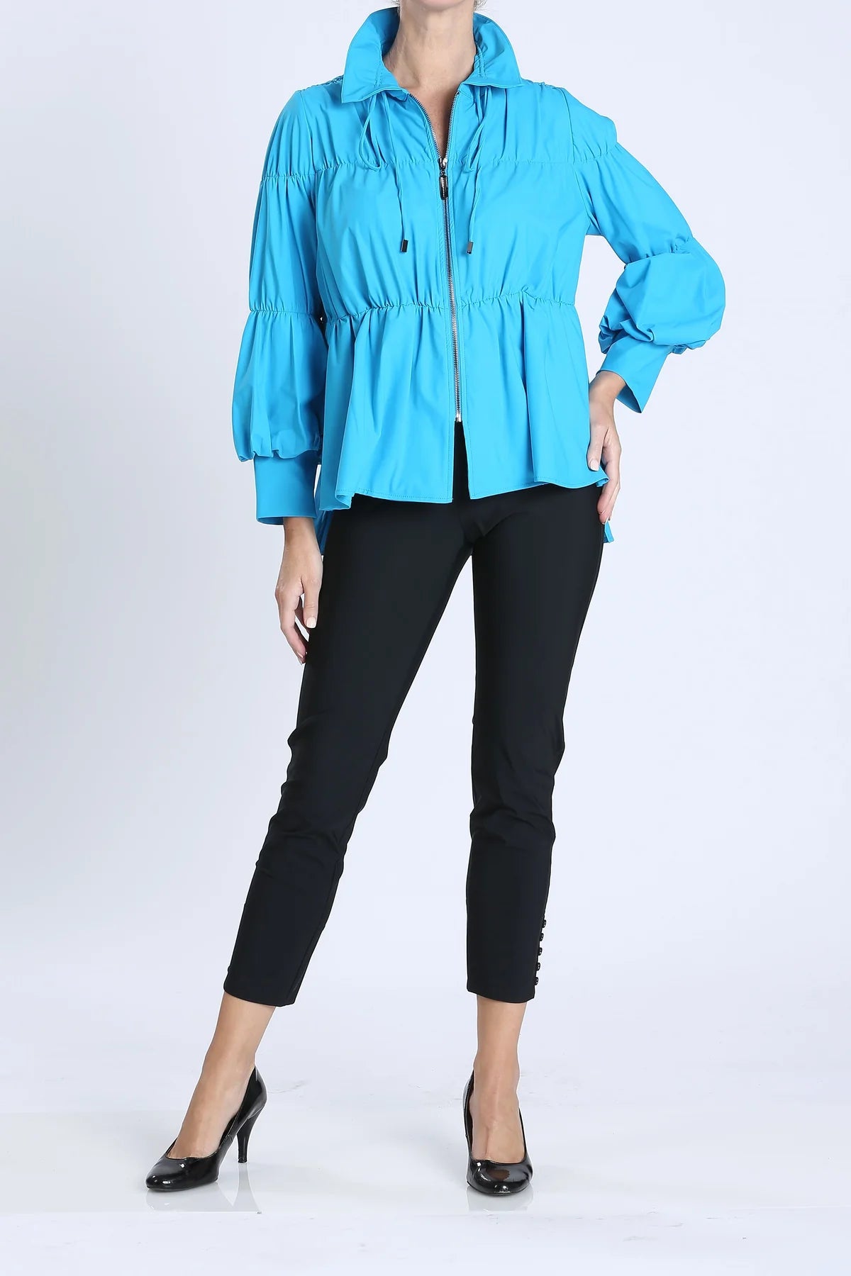 IC COLLECTION Jacket- 1395J- TURQUOISE