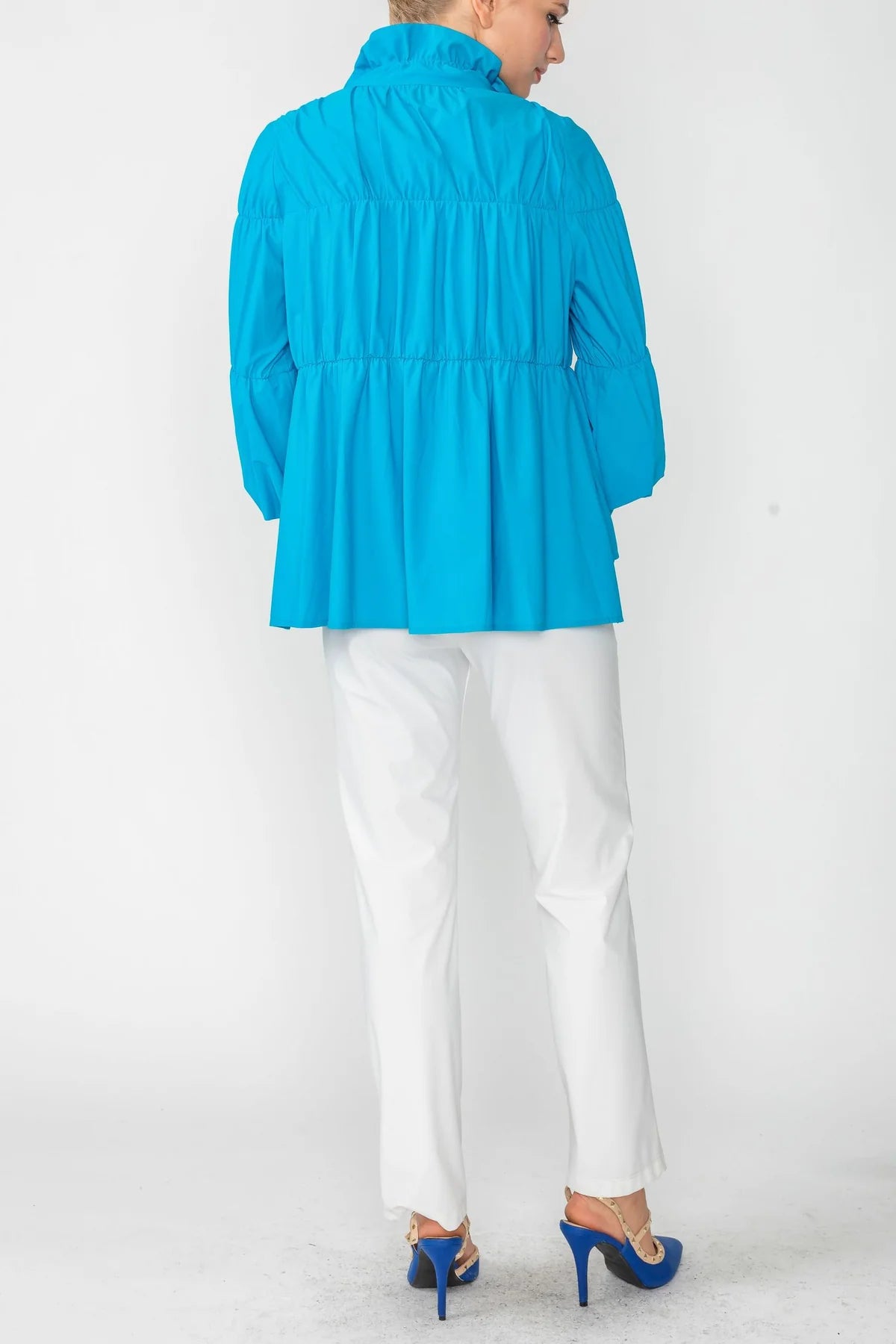 IC COLLECTION Jacket- 1395J- TURQUOISE