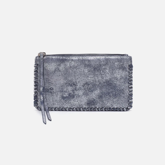 HOBO - Foray Large Wallet - BLUE PEWTER IN METALLIC LEATHER