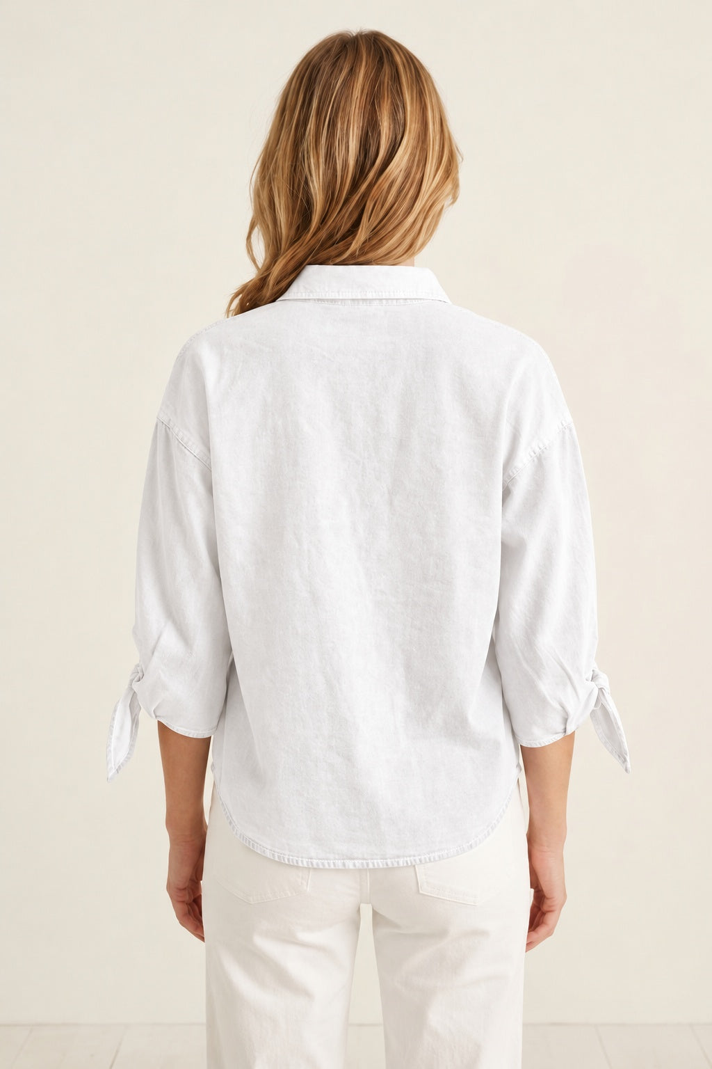 Habitat Perfect Travel Shirts Tie Sleeve Top - 15023 - WHITE