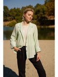 Fridaze AA376 - Tessa Asymmetrical Linen Blouse