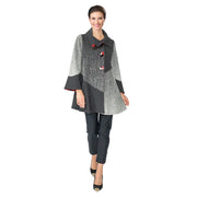 IC COLLECTION Jacket - 6907J - BLACK AND RED