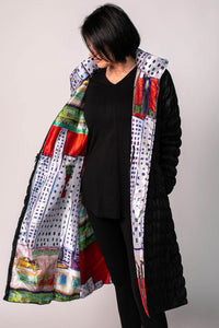 UbU Coat - Quilted Full Length Coat (BKBD)