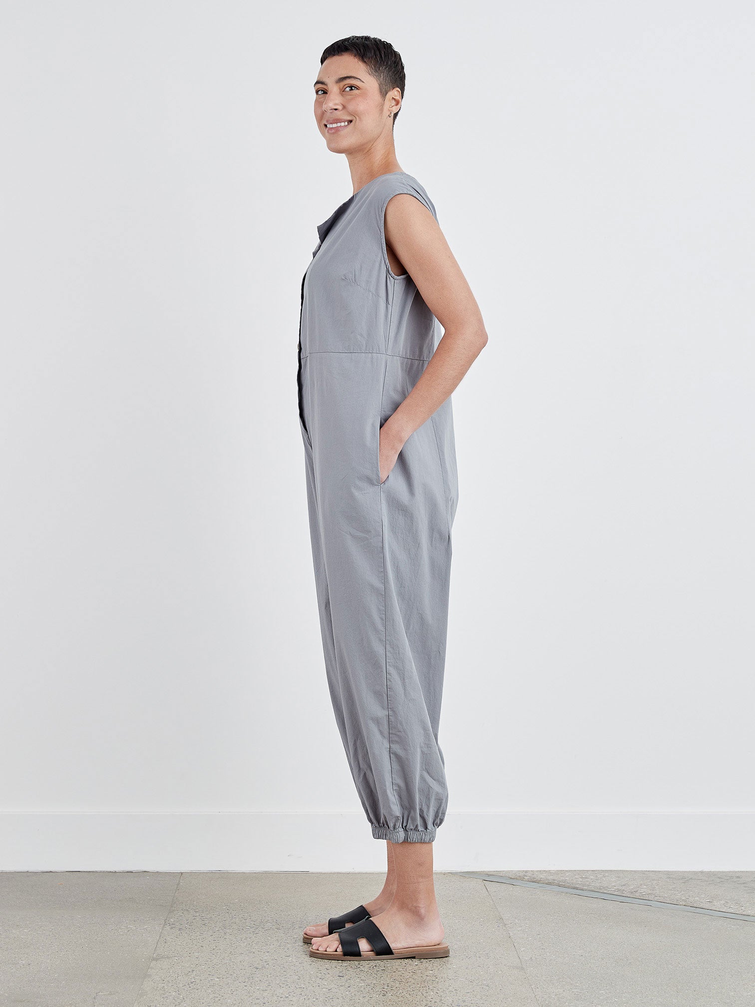 CUT LOOSE - Organic Poplin Jumpsuit Jogger - 1992886﻿