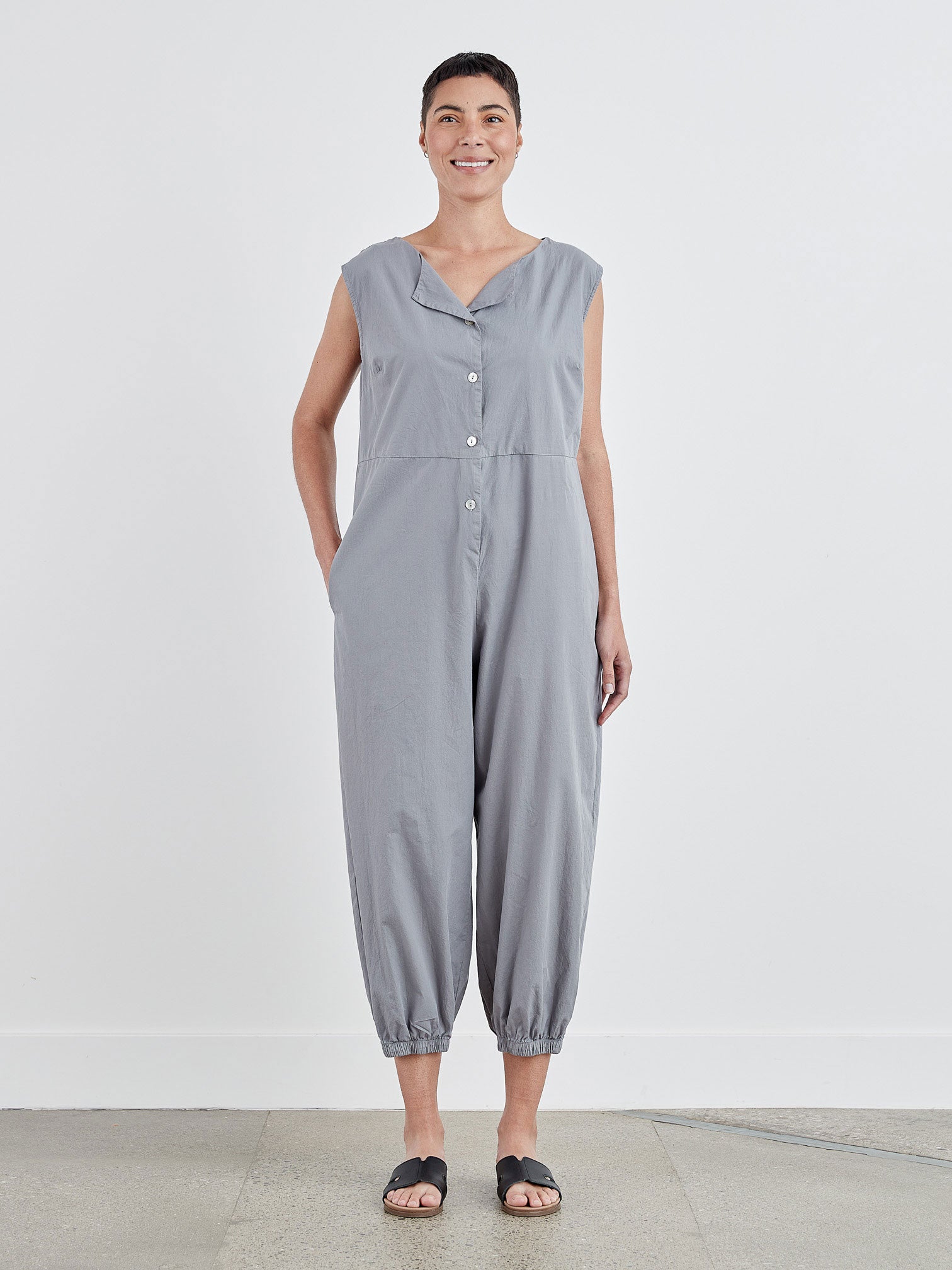 CUT LOOSE - Organic Poplin Jumpsuit Jogger - 1992886﻿